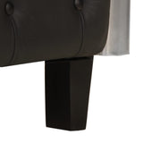 Aviator Armchair Black Real Leather - Close-Up Angle
