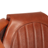Aviator Armchair Brown Real Leather - 45-Degree Angle