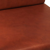 Armchair Brown Real Leather - Rear View