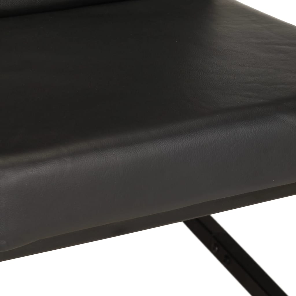 Armchair Black Real Leather