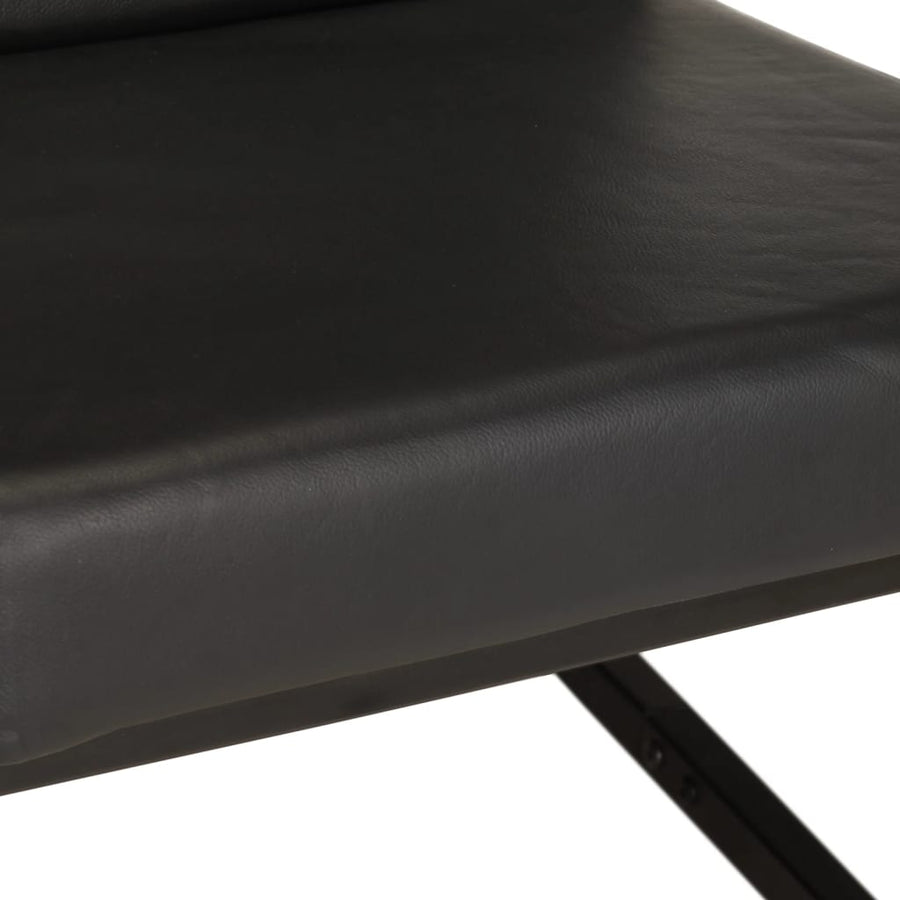 Armchair Black Real Leather