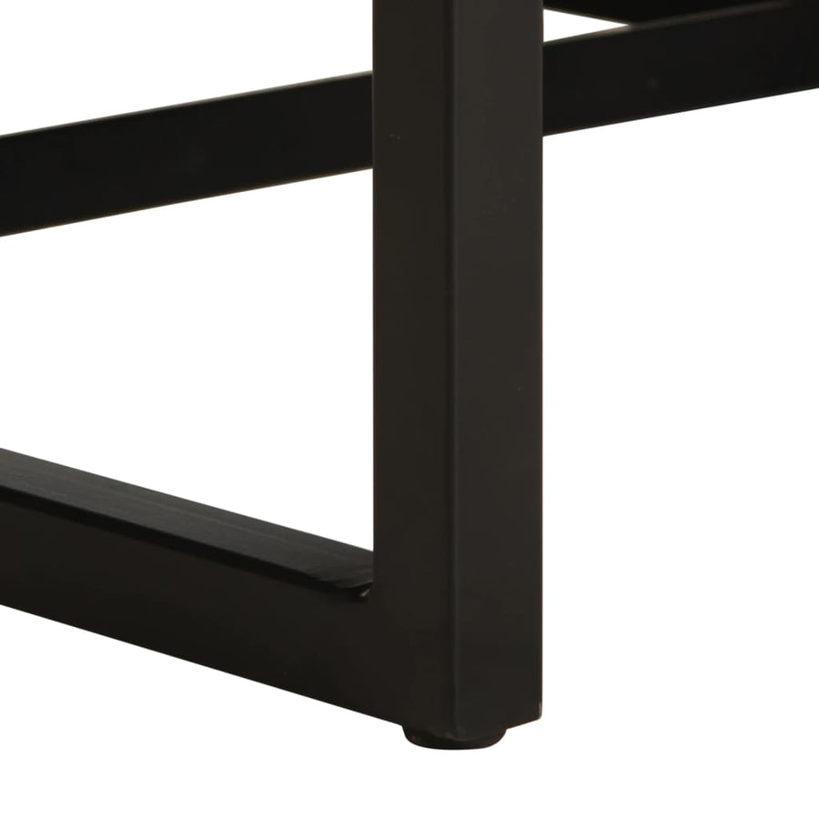 Armchair Black Real Leather