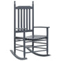 Rocking Chair with Curved Seat Grey Poplar Wood