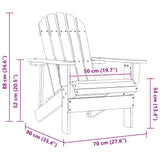Garden Chair Wood Grey - Rear View