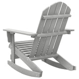 Garden Rocking Chair Wood Grey - Top-Down View