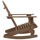 Garden Rocking Chair Wood Brown - Side View