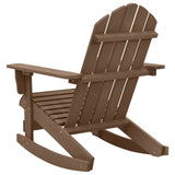 Garden Rocking Chair Wood Brown - Top-Down View
