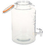 Water Dispenser XXL with Tap Transparent 8 L Glass - Side View