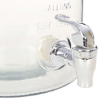 Water Dispenser XXL with Tap Transparent 8 L Glass - Top-Down View