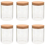 Storage Glass Jars with Cork Lid 6 pcs 650 ml