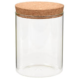 Storage Glass Jars with Cork Lid 6 pcs 650 ml - Side View