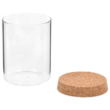 Storage Glass Jars with Cork Lid 6 pcs 650 ml - Top-Down View
