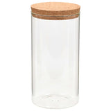 Storage Glass Jars with Cork Lid 6 pcs 1100 ml - Side View
