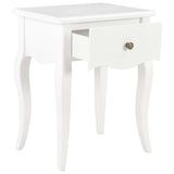 Nightstand White 40x30x50 cm Solid Pine Wood