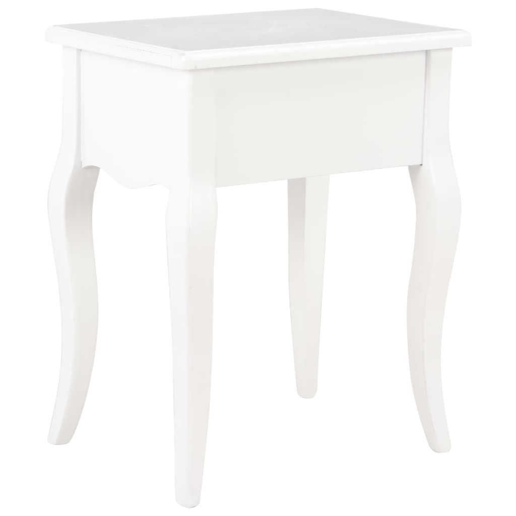 Nightstand White 40x30x50 cm Solid Pine Wood