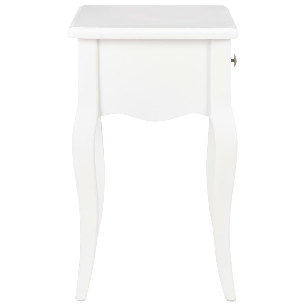 Nightstand White 40x30x50 cm Solid Pine Wood