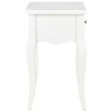 Nightstand White 40x30x50 cm Solid Pine Wood - 45-Degree Angle