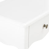 Nightstand White 40x30x50 cm Solid Pine Wood - Close-Up Angle