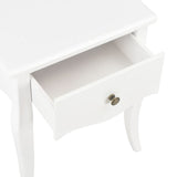 Nightstand White 40x30x50 cm Solid Pine Wood