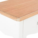 Nightstand White and Brown 40x30x50 cm Solid Pine Wood - Close-Up Angle