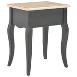 Nightstand Black and Brown 40x30x50 cm Solid Pine Wood - 45-Degree Angle