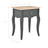 Nightstand Black and Brown 40x30x50 cm Solid Pine Wood - Extra Image