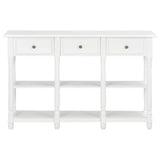 Console Table White 120x30x76 cm MDF