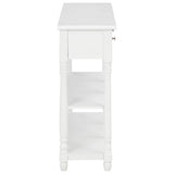 Console Table White 120x30x76 cm MDF - Top-Down View