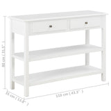 Sideboard White 110x35x80 cm MDF