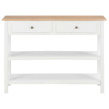 Sideboard White 110x35x80 cm MDF - Side View
