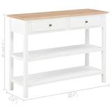 Sideboard White 110x35x80 cm MDF