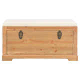 Storage Chest with Cushion 80x40x40 cm MDF - Front View