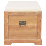 Storage Chest with Cushion 80x40x40 cm MDF - Rear View