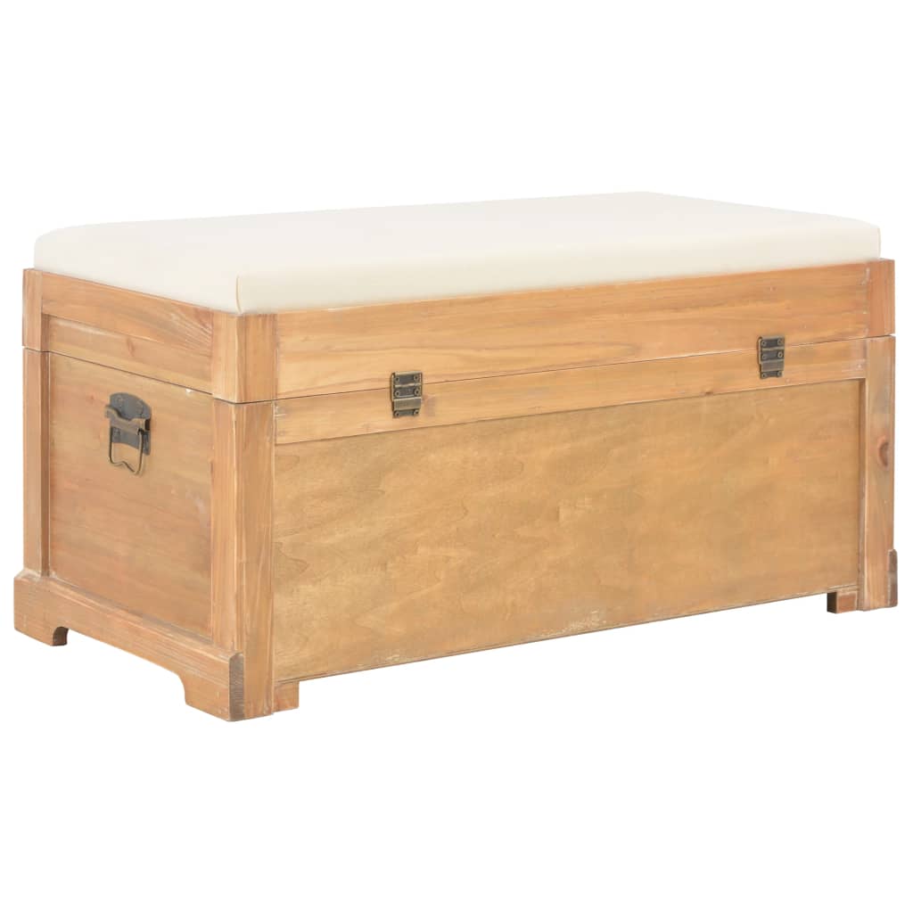 Storage Chest with Cushion 80x40x40 cm MDF