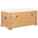 Storage Chest with Cushion 80x40x40 cm MDF