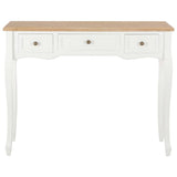 Dressing Console Table with 3 Drawers White - Side View