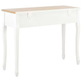 Dressing Console Table with 3 Drawers White - 45-Degree Angle