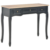 Dressing Console Table with 3 Drawers Black