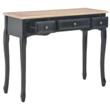 Dressing Console Table with 3 Drawers Black - Front View