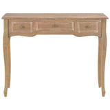 Dressing Console Table with 3 Drawers Brown - Side View