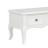 TV Cabinet White 100x35x35 cm Wood - Close-Up Angle