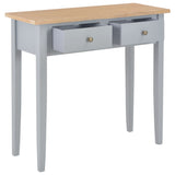 Dressing Console Table Grey 79x30x74 cm Wood - Front View