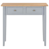 Dressing Console Table Grey 79x30x74 cm Wood - Side View