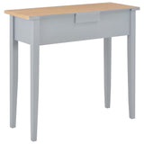 Dressing Console Table Grey 79x30x74 cm Wood - Top-Down View