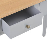 Dressing Console Table Grey 79x30x74 cm Wood - Close-Up Angle