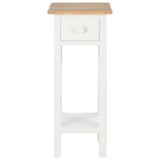 Side Table White 27x27x65.5 cm Wood
