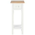 Side Table White 27x27x65.5 cm Wood