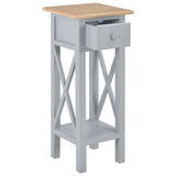 Side Table Grey 27x27x65.5 cm Wood