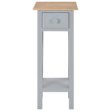 Side Table Grey 27x27x65.5 cm Wood - Side View