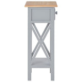 Side Table Grey 27x27x65.5 cm Wood - Top-Down View